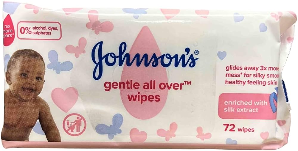 Johnsons Gentle All Over Wipes 72's