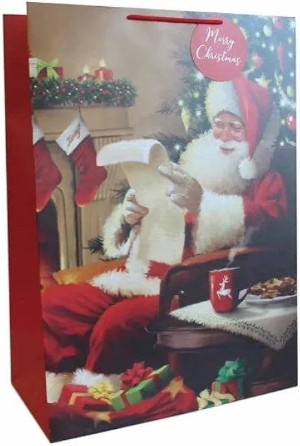 Grands sacs-cadeaux de Noël 56 x 41 cm – Père Noël traditionnel