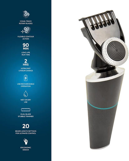 Paul Anthony ''Lithium Pro 3'' USB Wet & Dry Rotary Shaver with Beard Trimmer