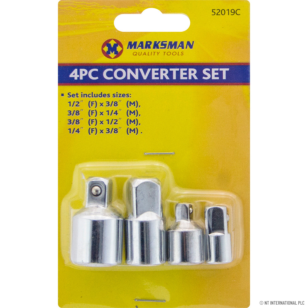 4pc Converter Set Ratchet Socket Adapter Reducer