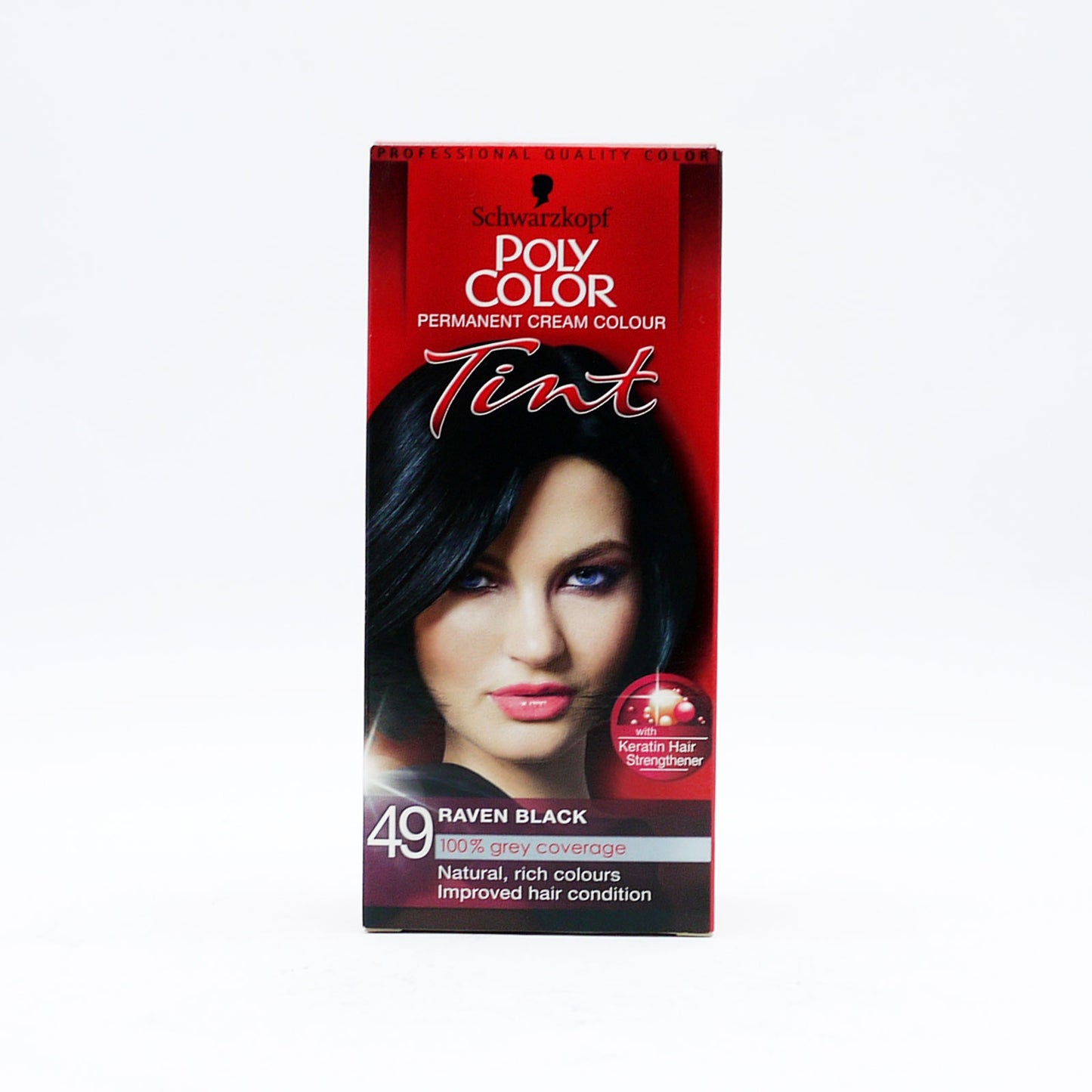 SCHWARZKOPF POLY TINT HAIR DYE RAVEN BLACK 49