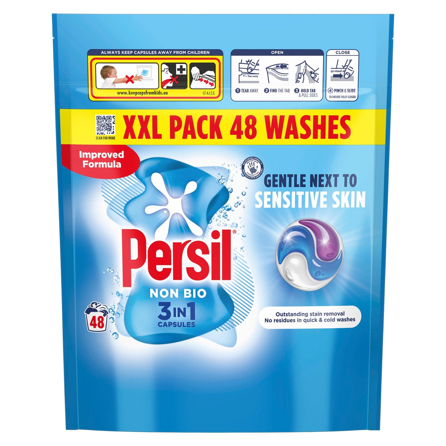 Persil 3 in 1 Washing Capsules Non Bio 48 washes
