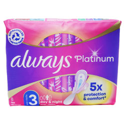 ALWAYS PLATINUM NIGHT WINGS SIZE 3(D8'S