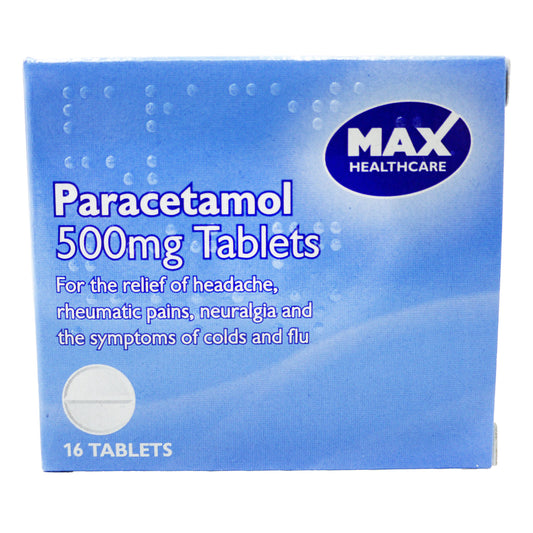 MAX PARACETAMOL TABLETS 500MG