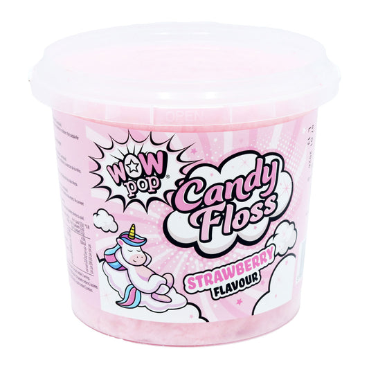WOWPOP CANDY FLOSS STRAWBERRY TUB 50gm