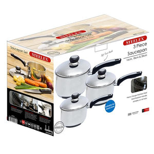 Batterie de cuisine 3 pièces Steelux | ST/9700