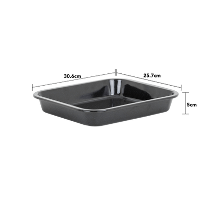 Enamel 0.6mm 30cm Roaster Black