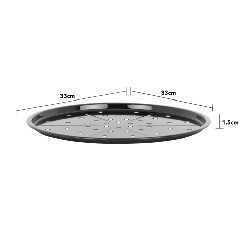 Enamel 0.6mm Pizza Tray Black