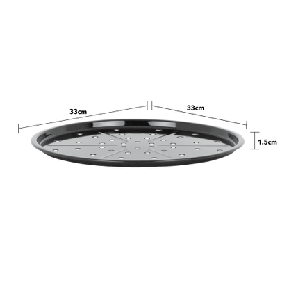 Enamel 0.6mm Pizza Tray Black