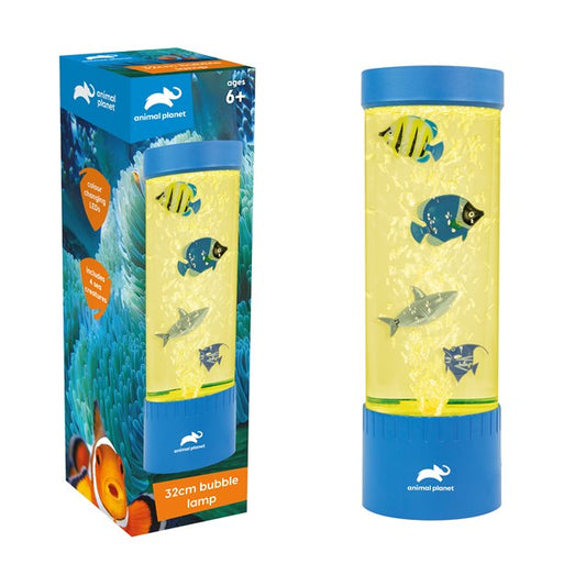 Lampe à poissons à bulles AP 32cm à changement de couleur - Bleu