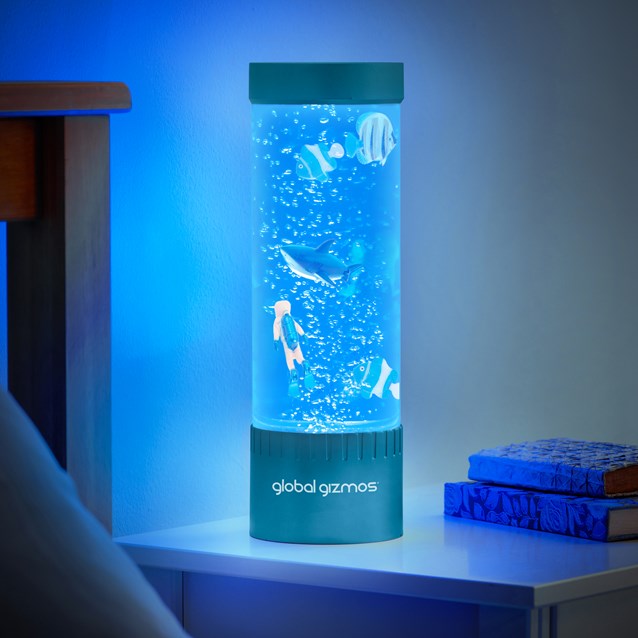 Lampe Bulle Plongeur 32cm - Bleu Métallisé