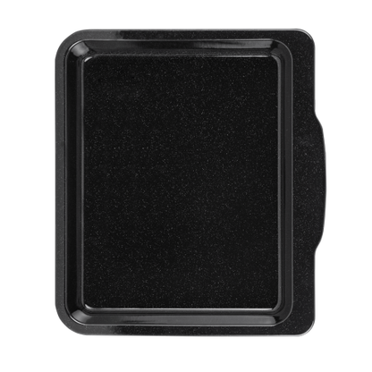 Enamel 0.6mm Handled 37cm Roaster Black