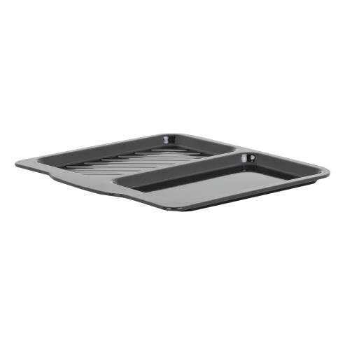 Enamel 0.6mm Handled Dual Oven Tray Black