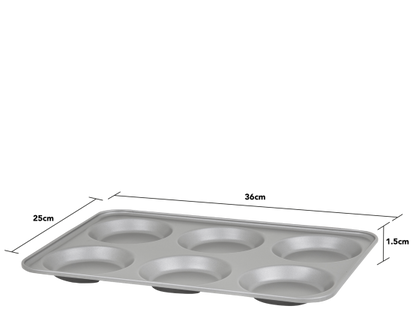 Baker & Salt Non-Stick 6 Hole Yorkshire Pudding Tray