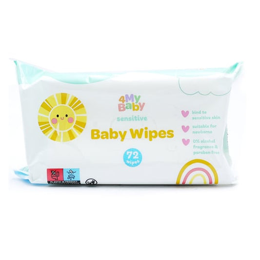 Lingettes Bébé Sensibles 4my Baby, paquet de 72