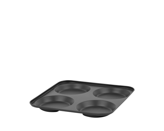 Wham® Essentials 4 Cup Yorkshire Pudding Tray Black/Black