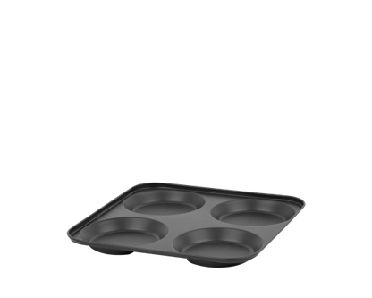 Wham® Essentials 4 Cup Yorkshire Pudding Tray Black/Black