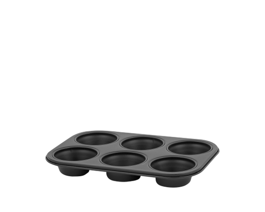 Wham® Essentials 6 Cup Muffin Tin Black/Black