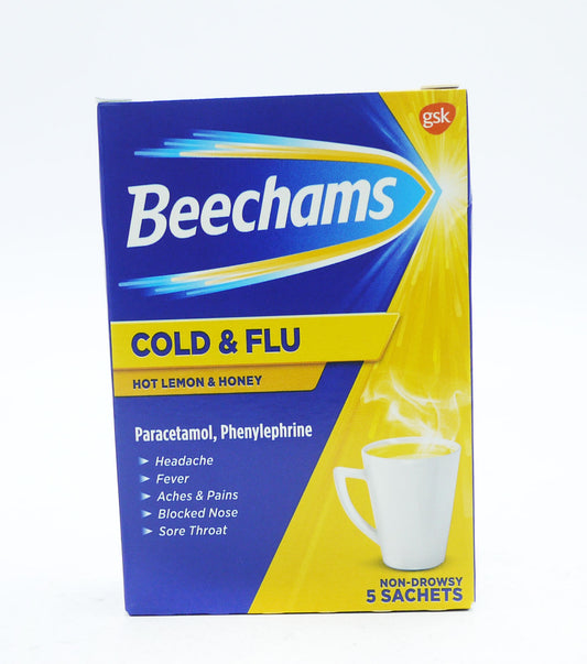 BEECHAMS COLD & FLU HONEY & LEMON 5'S