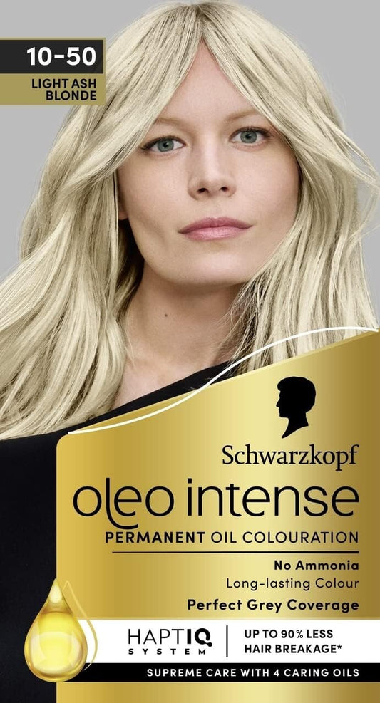 Coloration Cheveux Permanente Blond Cendré 10-50 Schwarzkopf Oleo Intense