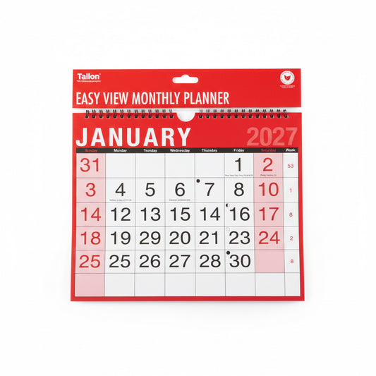 2027 Easy View Monthly Planner