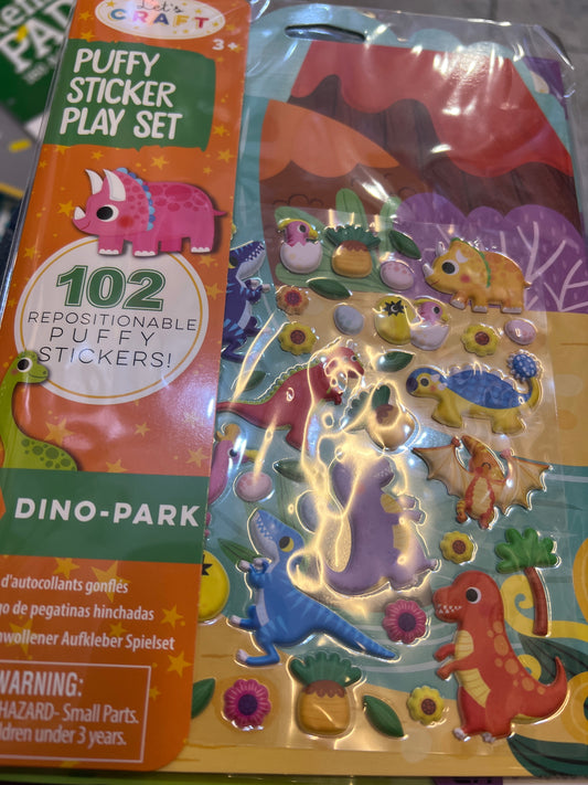 Kit d'autocollants en relief Parc des Dinosaures