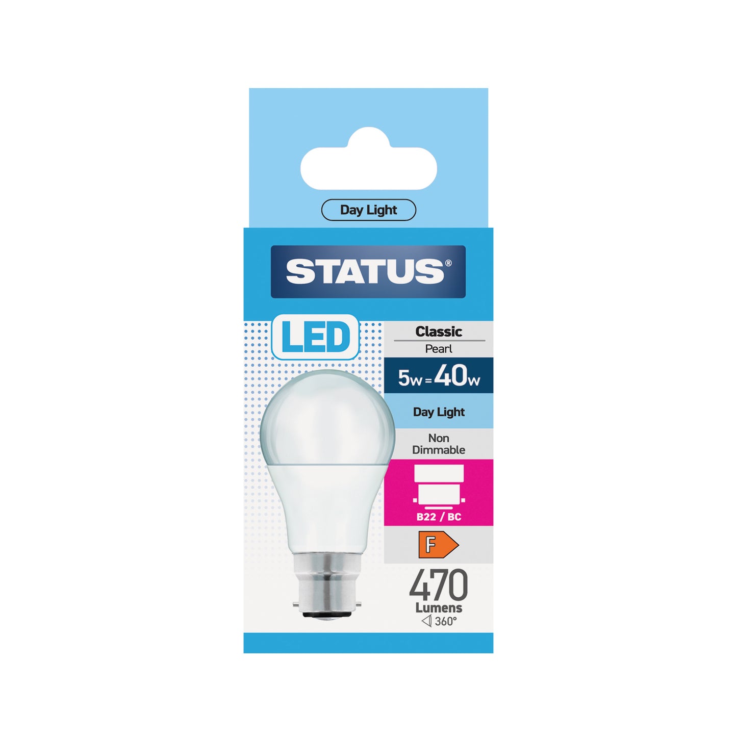 AMPOULE LED GLS B22 5W=40W LUMIÈRE DU JOUR