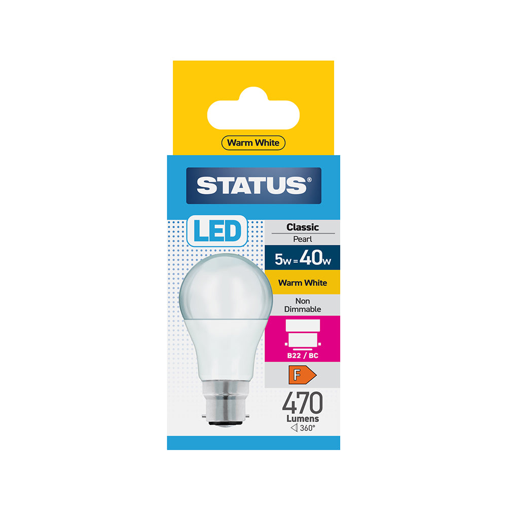 5w=40w LED CLASSIC PEARL WARM WHITE