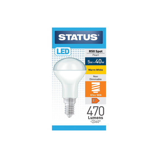 5W = 40W = 470 lumens - Spot réflecteur R50 - E14 - BW - pack de 1