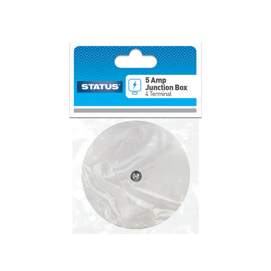 5 amp - 4 Terminal - Junction box - White -1 pk