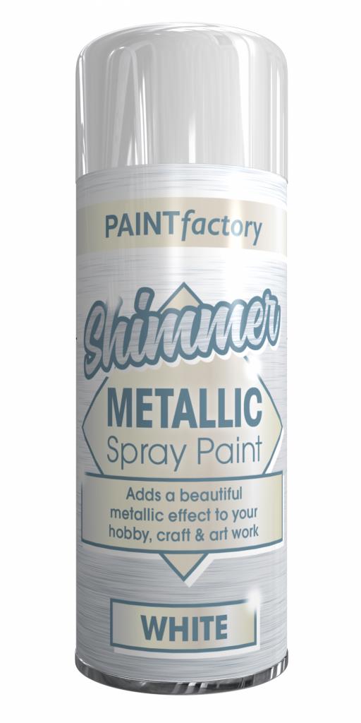 Peinture en bombe blanche métallique PF - Finition de qualité supérieure pour les projets de bricolage et la décoration intérieure