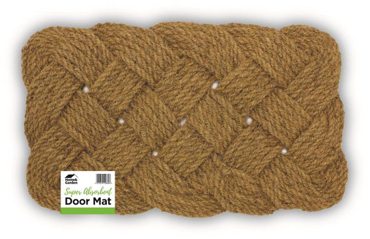 Paillasson premium en fibre de coco tressée - 75 x 45 cm - Accueillez vos invités avec style