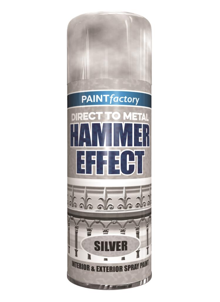 PF Hammer Effect Silver Spray - Premium Finish for DIY Projects and Metal Surfaces