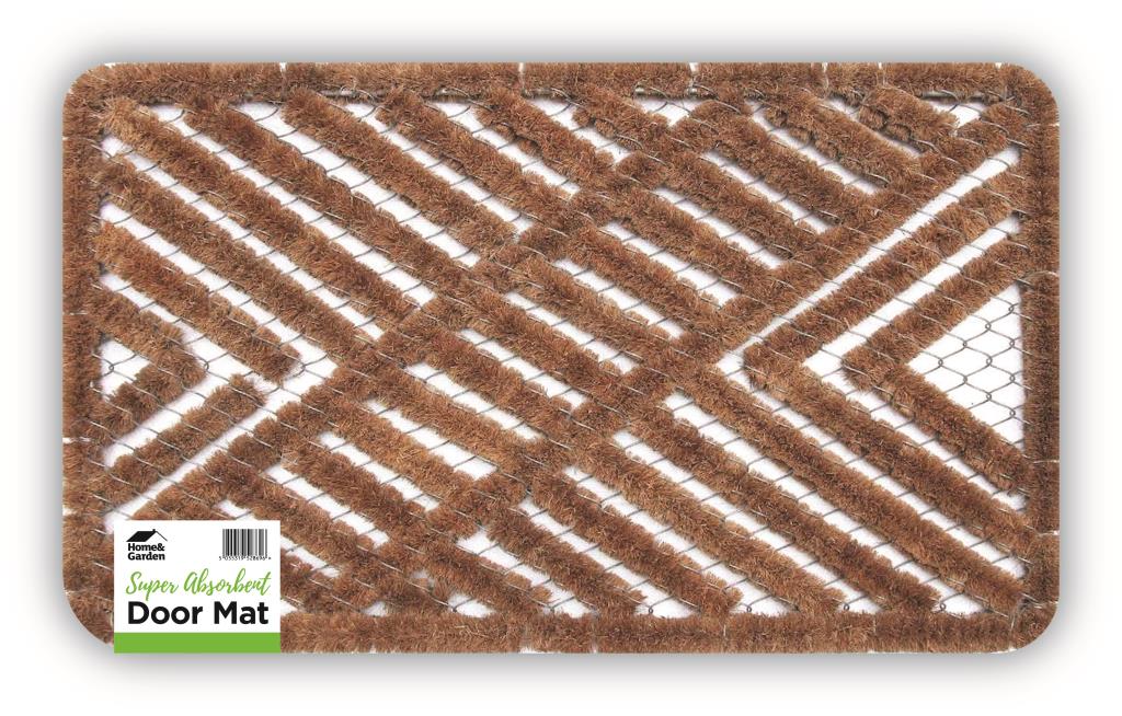 Brosse à bottes et tapis gratte-pieds en coco et fil de fer – Tapis de nettoyage de chaussures extérieur robuste pour entrées propres et rangées