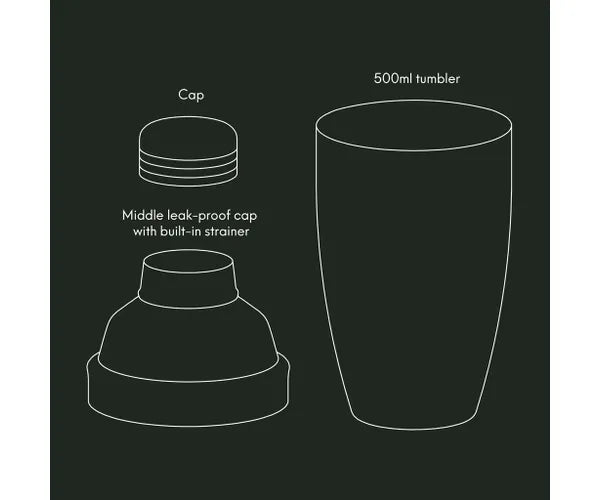 Sublimez votre expérience cocktail avec notre coffret cadeau Shaker à cocktail argenté 500 ml.