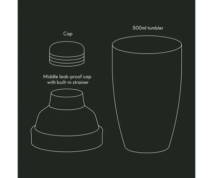 Sublimez votre expérience cocktail avec notre coffret cadeau Shaker à cocktail argenté 500 ml.