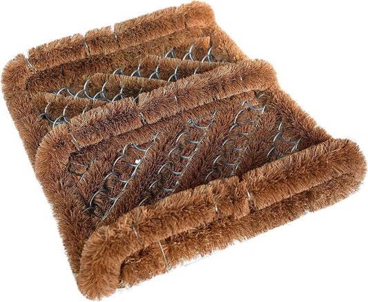 Brosse à bottes en coco et fil de fer de qualité supérieure – Nettoyant de chaussures d'extérieur robuste pour bottes boueuses