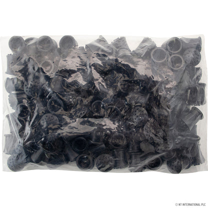 Pack of 100 - 19mm Black Stick Cane Ferrules for Durability and Style