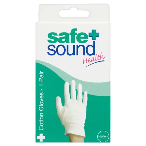 Safe & Sound Medium Cotton Gloves 1 Pair