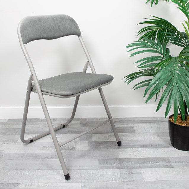 Velvet Grey Paris Fold-up Chair