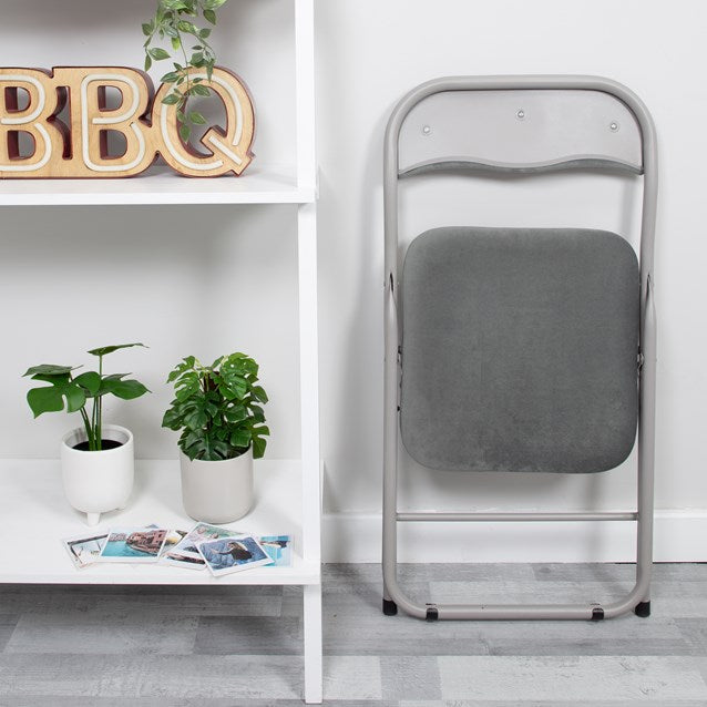 Velvet Grey Paris Fold-up Chair