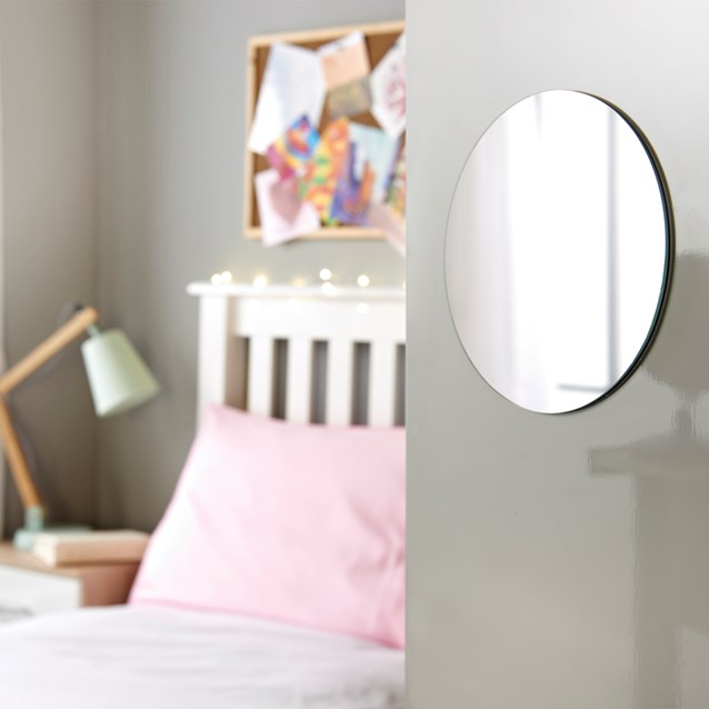 3 miroirs ronds autocollants petit format
