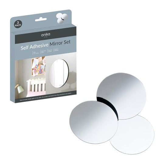 3 miroirs ronds autocollants petit format