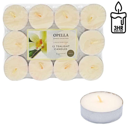 Bougies chauffe-plat parfumées Opella Vanille - Lot de 12
