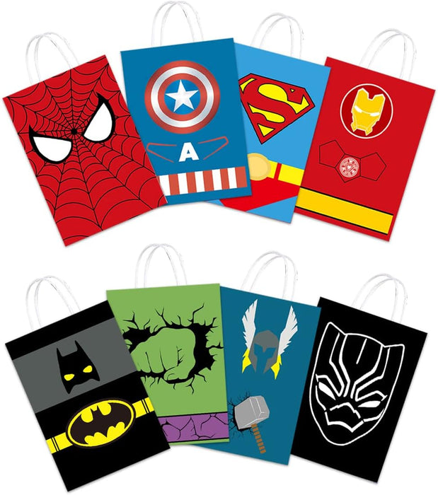 SUPERHEROES IRON MAN AND SPIDER MAN MEDIUM SIZE GIFT BAGS