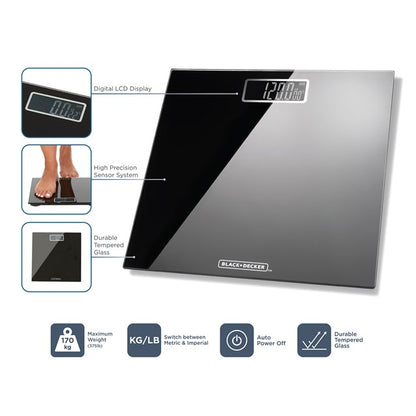 B+D Bathroom Scales Black