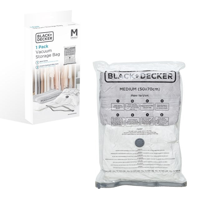 Black & Decker 1 pack, medium 50x70cm vacuum bag