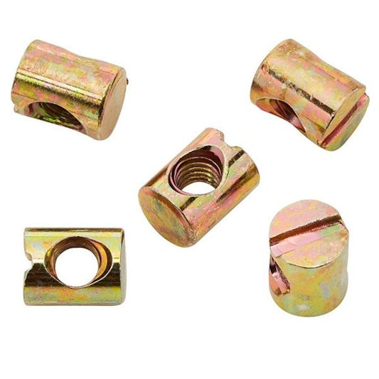 Furniture Barrel Nuts, M6 Approx. 4pcs