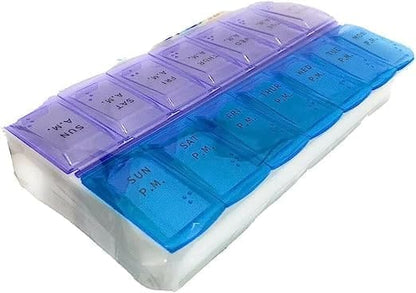Pill Box Organiser Case Tablet Container Dispenser Storage 7 Day AM- PM