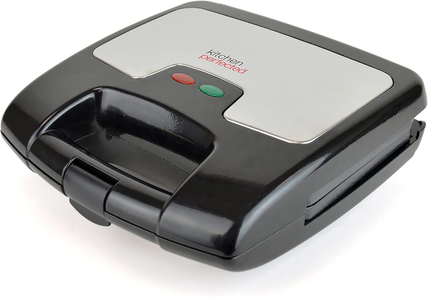 KitchenPerfected 2 Slice Sandwich & Omelette Maker - Black Steel